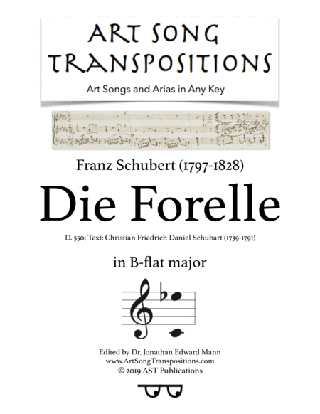 Die Forelle D 550 B Flat Major Sheet Music