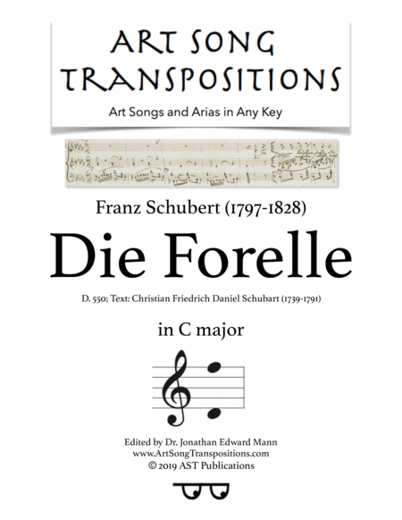 Die Forelle D 550 C Major Sheet Music