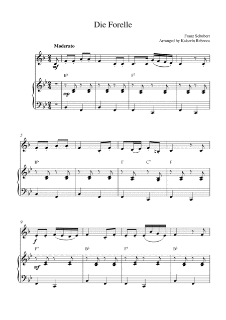 Free Sheet Music Die Forelle