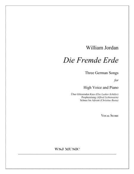 Die Fremde Erde Sheet Music