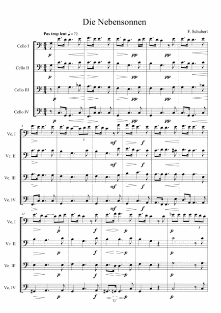 Free Sheet Music Die Nebensonnen