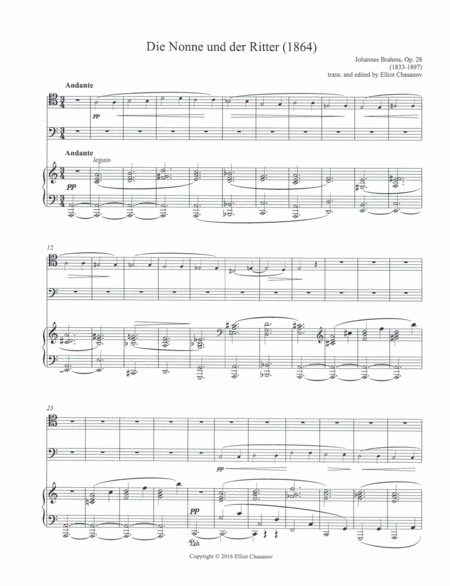 Die Nonne Und Der Ritter Duet For Trombone Tuba And Piano Sheet Music