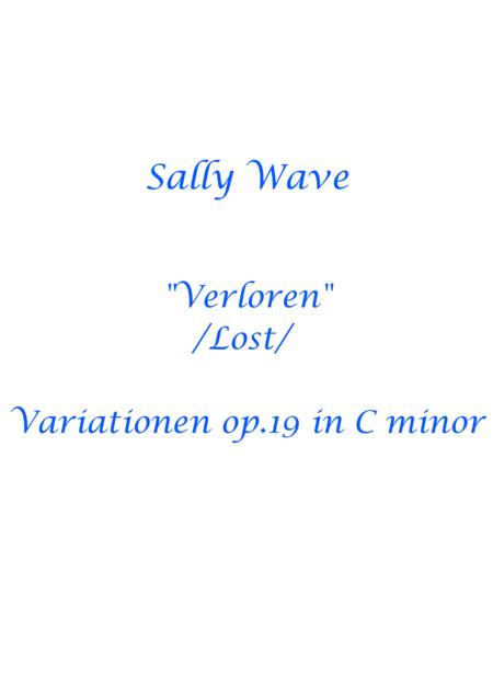 Die Variationen Verloren Lost Op19 In C Minor Sheet Music