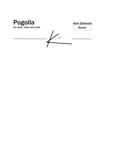 Diehnelt Pogolla For Oboe Viola And Cello Score Sheet Music