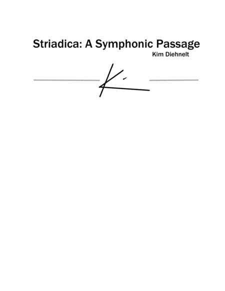 Diehnelt Striadica A Symphonic Passage Score Sheet Music