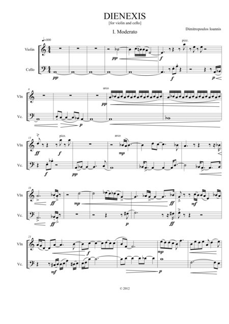 Free Sheet Music Dienexis