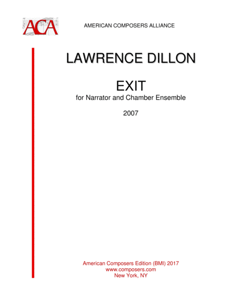 Free Sheet Music Dillon Exit