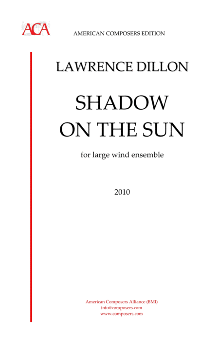 Free Sheet Music Dillon Shadow On The Sun
