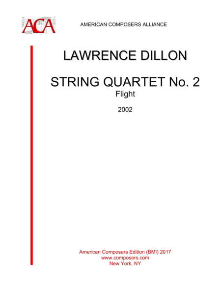 Free Sheet Music Dillon String Quartet No 2 Flight