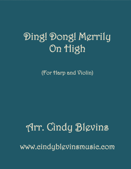 Ding Dong Merrily On High Arranged For Harp And Violin Sheet Music