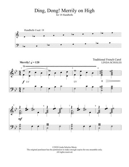 Ding Dong Merrily On High For 18 Bells Sheet Music