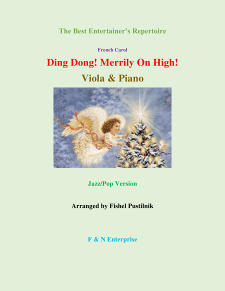 Free Sheet Music Ding Dong Merrily On High For Viola And Piano