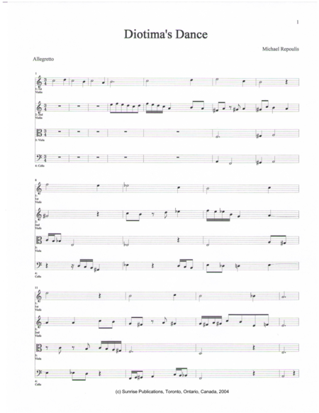 Diotimas Dance Sheet Music