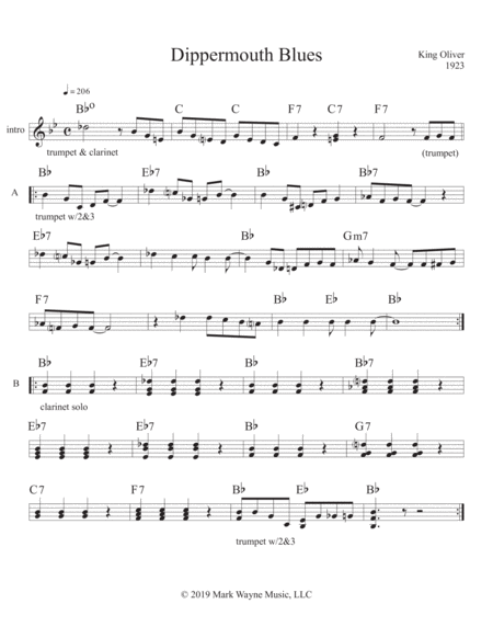 Dippermouth Blues Sheet Music