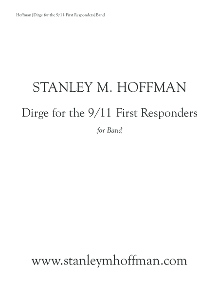 Free Sheet Music Dirge For The 9 11 First Responders