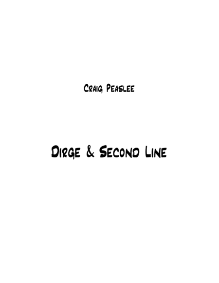 Dirge Second Line Sheet Music