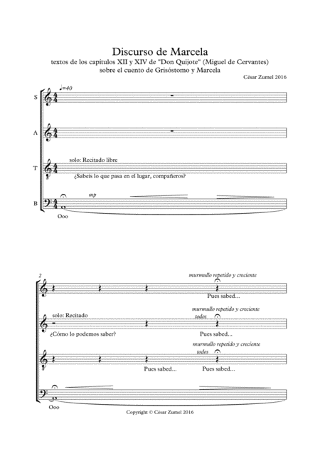 Discurso De Marcela Sheet Music