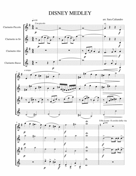 Disney Medley Sheet Music