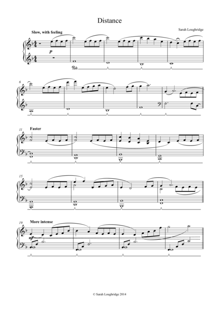 Distance Sheet Music