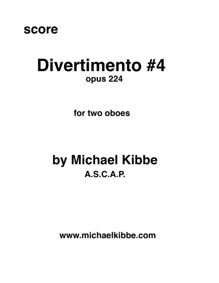 Free Sheet Music Divertimento 4 Opus 224