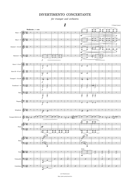 Divertimento Concertante For Trumpet And Orchestra Sheet Music