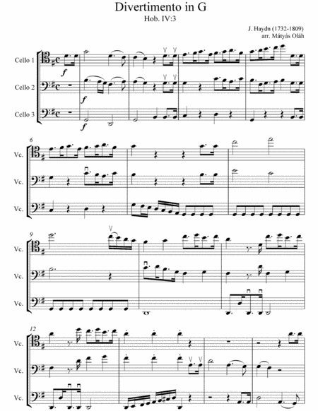 Free Sheet Music Divertimento In G