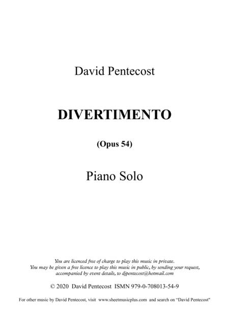 Divertimento Opus 54 Sheet Music