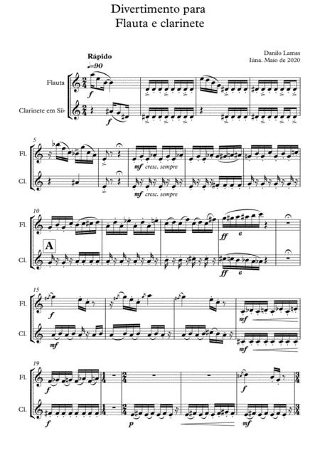 Divertimento Para Flauta E Clarinete Sheet Music