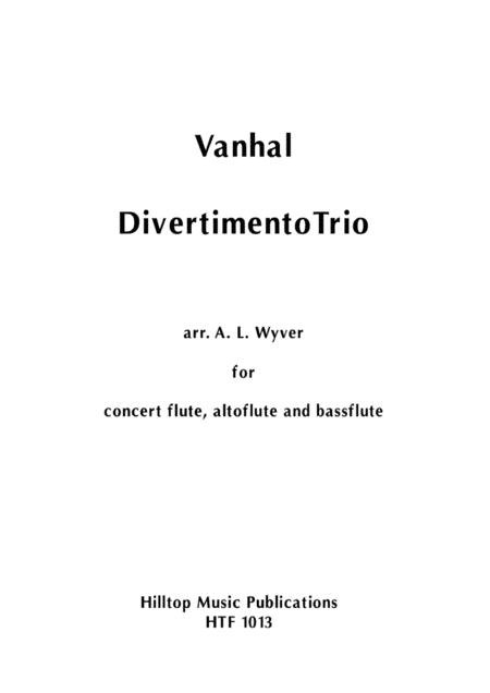 Divertimento Trio Arr Concert Flute Alto Flute And Bass Flute Sheet Music