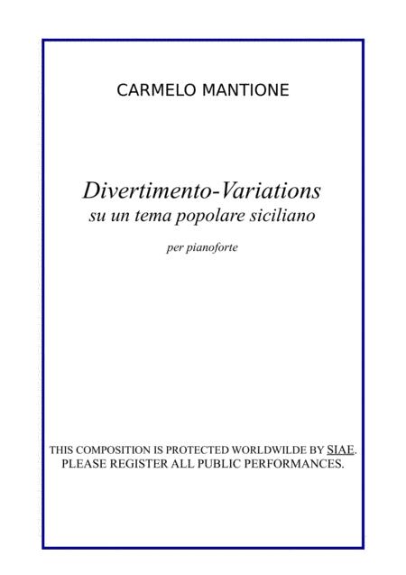 Divertimento Variations Su Un Tema Popolare Siciliano Sheet Music