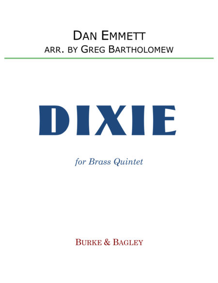 Dixie For Brass Quintet Sheet Music