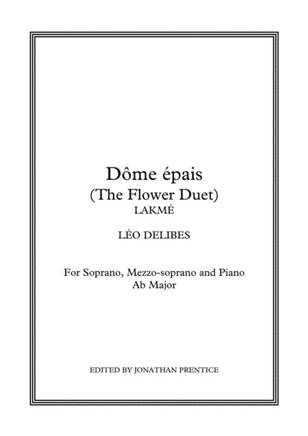 Dme Pais The Flower Duet Lakm Ab Major Sheet Music