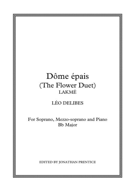 Dme Pais The Flower Duet Lakm Bb Major Sheet Music