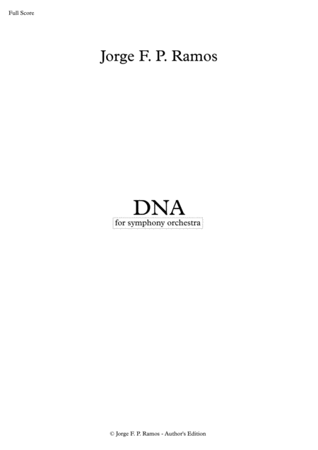 Dna Requiem For A Cell For Symphony Orchestra Sheet Music