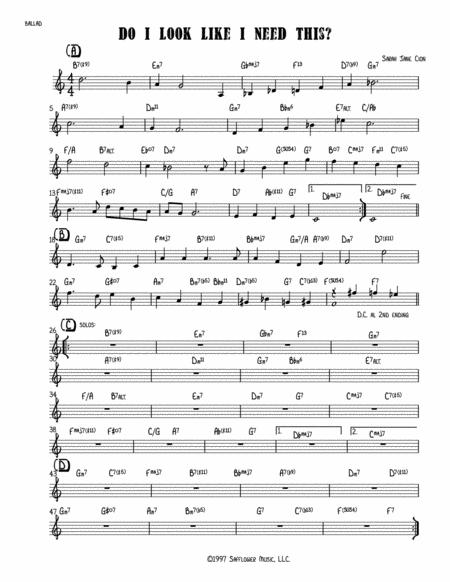 Free Sheet Music Do I Look Like I Need This