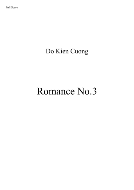 Free Sheet Music Do Kien Cuong Romance No 3