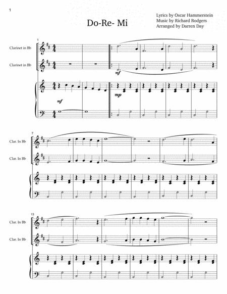 Do Re Mi Easy Arrangement For 2 Clarinets And Piano Sheet Music