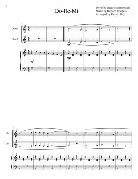 Free Sheet Music Do Re Mi Easy Arrangement For 2 Oboes And Piano