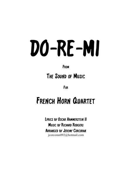 Do Re Mi For French Horn Quartet Sheet Music