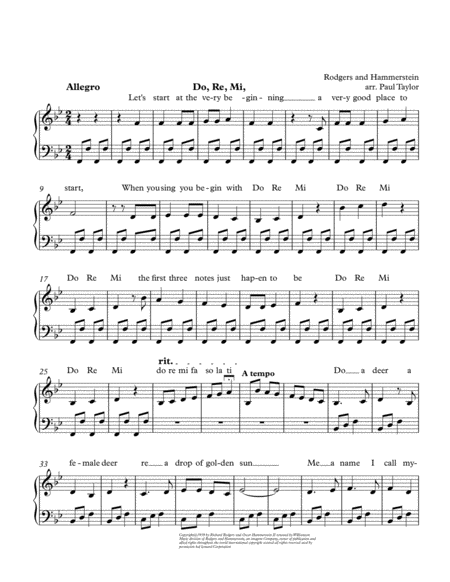 Free Sheet Music Do Re Mi