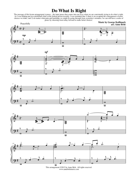 Free Sheet Music Do What Is Right