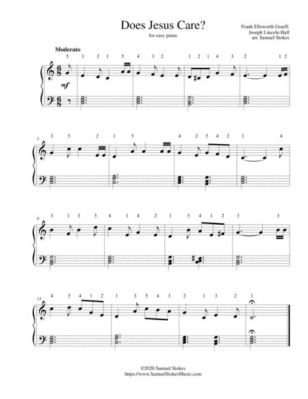 Does Jesus Care For Easy Piano Sheet Music