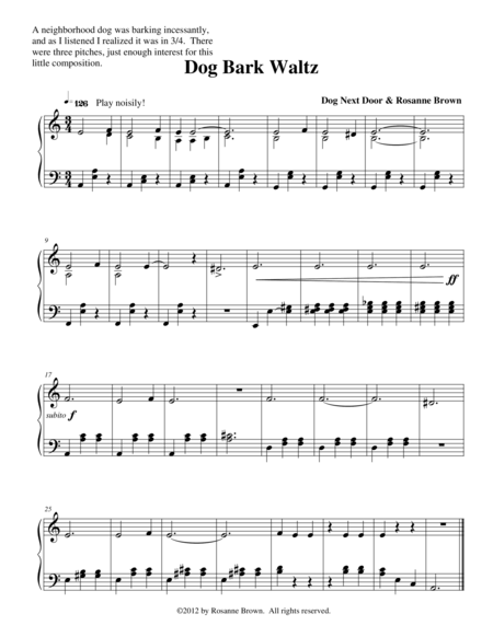 Dog Bark Waltz Sheet Music