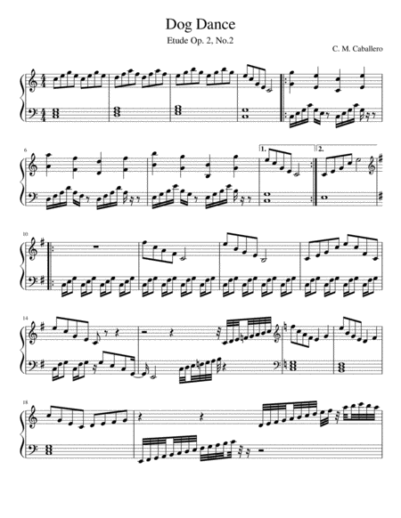 Free Sheet Music Dog Dance