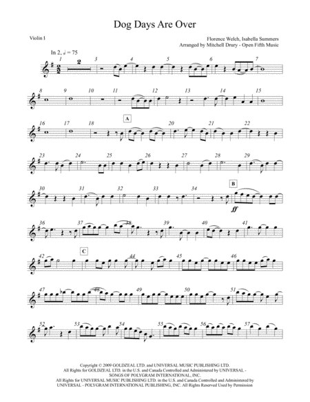 Dog Days Are Over Sheet Music