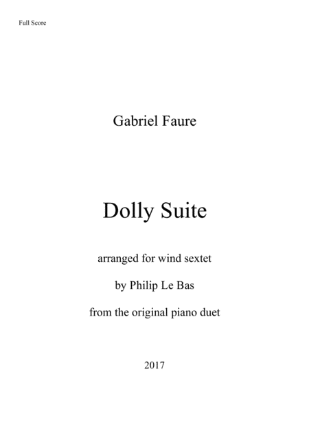 Dolly Suite For Wind Sextet Sheet Music