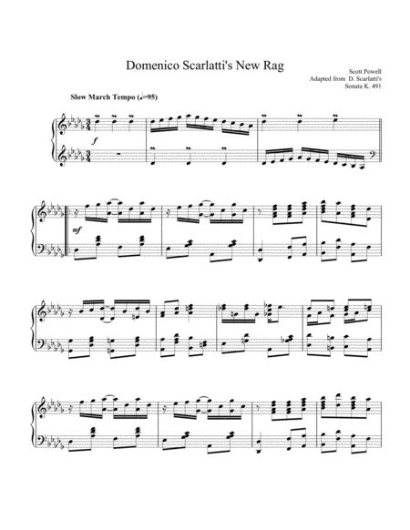 Free Sheet Music Domenico Scarlattis New Rag