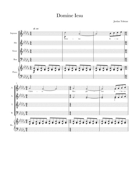 Free Sheet Music Domine Iesu