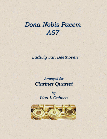 Dona Nobis Pacem A57 For Clarinet Quartet Sheet Music