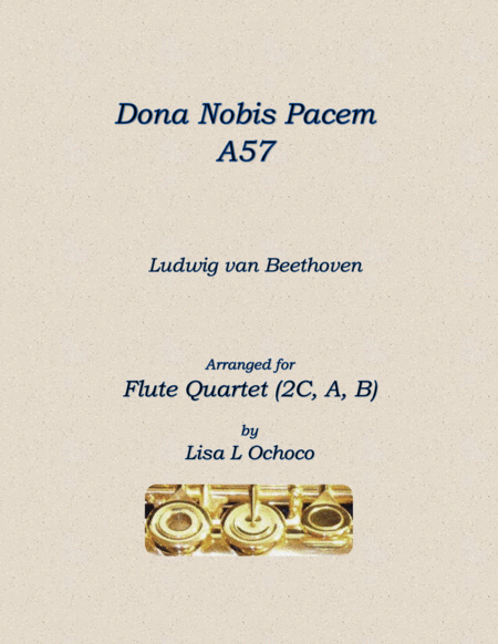 Dona Nobis Pacem A57 For Flute Quartet 2c A B Sheet Music